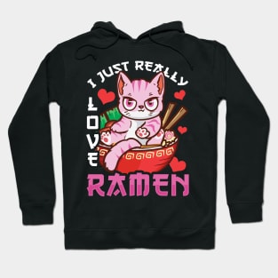 I Just Really Love Ramen Cat Kawaii Anime Hoodie